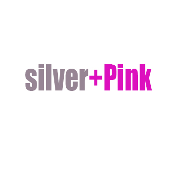 Silver with pink