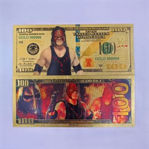 Lote Mixto <span class=keywords><strong>de</strong></span> Billetes <span class=keywords><strong>de</strong></span> Colección <span class=keywords><strong>de</strong></span> Jugadores <span class=keywords><strong>de</strong></span> Lucha Libre y Estrellas, Chapados en <span class=keywords><strong>Oro</strong></span>, <span class=keywords><strong>de</strong></span> Doble Cara, Material PET, para Aficionados - Product Image 2
