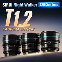 Objectif Cinéma SIRUI Night Walker T1.2, Kit d'Objectifs 24mm, 35mm, 55mm, Grande Ouverture, Mise au Point Manuelle (MS-3SEB, Monture E, Noir)