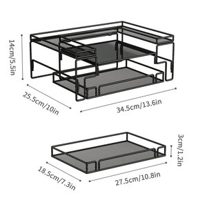Fabricante personalizado 5,5 ''H X 13,6'' W X 10 ''D Estante independiente de acero inoxidable para especias ajustable para islas y carros de cocina - Product Image 3
