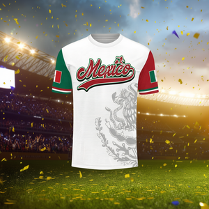 Maglia da Calcio del Messico Personalizzata con Nome e Numero, Stampa 3D, Maglietta per Tifosi - Product Image 3