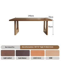 Table à manger en bois massif pour plusieurs personnes Nordic Modern Home Hotel