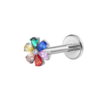 ASTM F136 cấy ghép lớp titan đánh bóng vàng labret mũi vách ngăn vòng xoắn sụn Bông tai titan xuyên đồ trang sức - Product Image 1