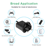 Alimentation électrique avec prise US AU EU UK 3V 5V 6V 8V 9V 10V 12V 13V 500mA 750mA 1000mA avec connecteur à barillet 2 broches 7,5 mm, sortie CC 24V