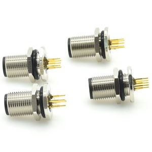 Moldeado conector macho de 5 pines PCB DIP soldadura frontal fijado enchufe M12 conector impermeable - Product Image 2