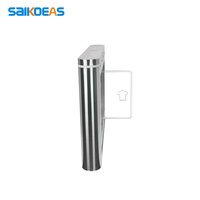 Barrera Abatible de Doble Carril SAIKOEAS, Torniquete de Control de Acceso de Acero Inoxidable 201 con Brazo Acrílico para Gimnasio y Supermercado