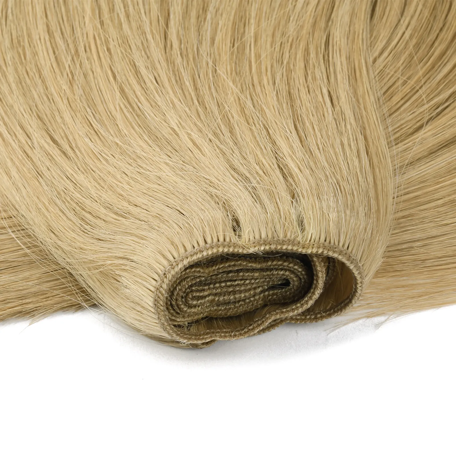 Penjualan terlaris K.SWIGS grosir rambut ditarik ganda pakan Remy rambut manusia jalinan bundel ekstensi mesin ganda kain ekstensi