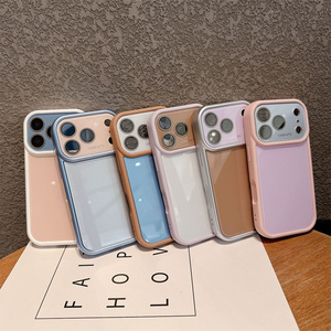เคสโทรศัพท์กระจกเลนส์ AG สีนีออนสดใสสำหรับ iPhone 18 17 16 15 14 Pro Max กรอบกล้องแบบดั้งเดิม ฝาหลังไล่เฉดสี Dopa mine รุ่นใหม่ - Product Image 1