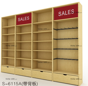 Estante de Exhibición Multifuncional de Madera para Minoristas y Supermercados, Unidad de Estantería Independiente/para Montar en la Pared - Product Image 3