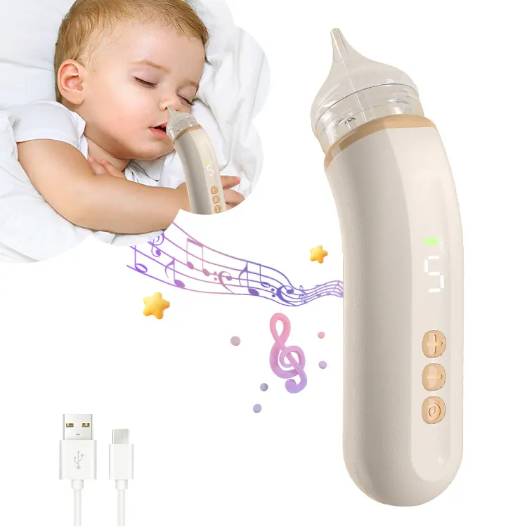 Anly Kiss Succiona Fácilmente Resuelve Todo Tipo Limpiador de Succión de Nariz de Bebé Aspirador Nasal Eléctrico Inteligente para Bebé