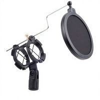 Support de microphone rotatif à 360° avec vis 3/8 et 1/4, accessoires pour trépied, support de téléphone pour diffusion en direct