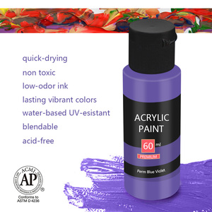 Vente en gros de <span class=keywords><strong>peinture</strong></span> <span class=keywords><strong>acrylique</strong></span> professionnelle artisanale personnalisée en 24 couleurs classiques (2 oz/60 ml) - Product Image 4