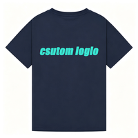 T-shirt personnalisé avec logo imprimé, col rond ample, manches courtes, décontracté, tricoté, lettres, doux, 100 % coton, pour femme