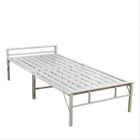 Lit en métal Xingyuan, lit en fer, design simple, chambre de location en dortoir, installation sans outil, pliable, pour bureau, chambre à coucher, meubles