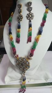 Collar de Cuentas Naturales con Piedras Multicolores de Forma Ovalada de 5 mm de Diámetro para la Fabricación de Joyas al por Mayor - Product Image 4