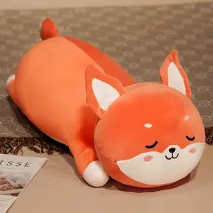 High Quality Creative Cartoon Soft Stuffed Animal Dog Lying Pillow Custom Squish Cushion Plush Toy Christmas Gift