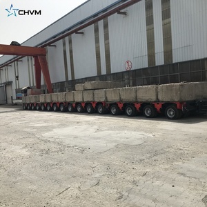 Équipement lourd largement utilisé Lowbed 30 essieux transport de navires 500 tonnes semi-remorque modulaire à pont bas - Product Image 5