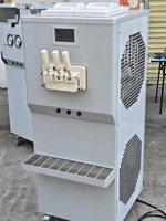 Touchscreen bediening commerciële soft serve ijsmachine dubbele compressor 3 smaken voorverkoelende vershoudende ijsmachine