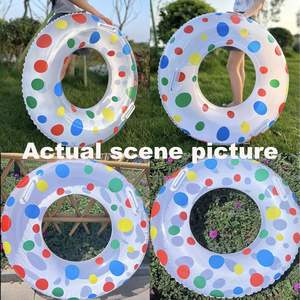 Flotador Inflable de PVC con Diseño de Puntos Coloridos MAKE WAVES para Adultos y Niños - Product Image 6