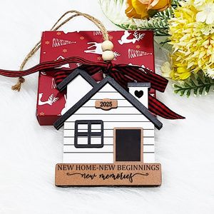 Nouvelles Décorations de Noël 2025 pour la Maison, Cadeaux de Pendaison de Crémaillère pour Femmes et Couples, Idées Cadeaux pour Nouveaux Propriétaires, Décoration Intérieure en Bois - Product Image 1