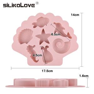 SILIKOLOVE Factory 7 Hohlraum Fisch Seestern Form Süßigkeiten Formen LFGB Platin Antihaft BPA Kostenlose Silikon Kuchen Dekoration Form - Product Image 3