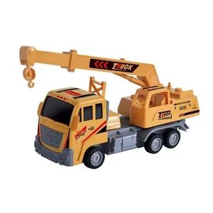 1:18 engenharia construção veículos de brinquedo caminhão de plástico guindaste brinquedo caminhão de fricção de inércia com acoustostoóptico