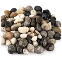 2021 उद्यान आउटडोर सजावटी पत्थरों प्राकृतिक पॉलिश मिश्रित रंग कंकड़ पत्थर