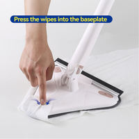 Serpillère triangulaire rotative à 360 degrés avec essuie-glace, pas besoin de lavage manuel, tête en microfibre réutilisable