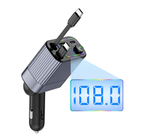 Lecteur MP3 de voiture Q9B avec Bluetooth 5.3 sans fil et émetteur FM, câble d'extension cinq en un, chargeur de téléphone portable PD20W