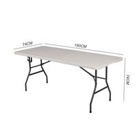 Table pliante en plastique de 6 pieds, table de banquet en HDPE pour les fêtes, la restauration et les événements en plein air