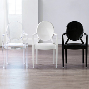 <span class=keywords><strong>Chaise</strong></span> de salle à manger à bras de style moderne du milieu du siècle, <span class=keywords><strong>chaise</strong></span> transparente en acrylique cristal, <span class=keywords><strong>chaise</strong></span> fantôme en plastique transparent pour événements de mariage, vente en gros - Product Image 5