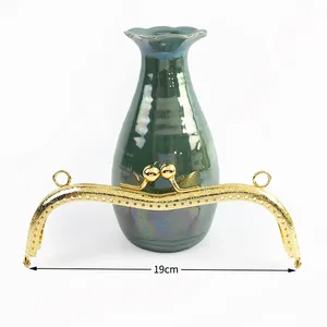 Deepeel XP133 19cm Manico in Metallo Retrò per Borsa da Donna, Chiusura a Scatto, Telaio Quadrato per Borsa, Supporto per Borsa a Catena, Fai da Te Artigianale - Product Image 3