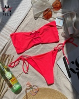 Vente en gros Maillot de bain couleur unie sublimation personnalisé Bikini triangle sexy Maillot de bain une pièce pour femmes