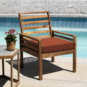 Cojín cuadrado impermeable para asiento de exterior, diseño con cuerdas de fijación, almohadilla resistente a la intemperie para decoración de sillas de comedor de jardín - Product Image 6