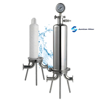 Boîtier de filtre à liquide sanitaire en acier inoxydable 304 316L électro-polissé, entrée/sortie à bride Tri-Clamp, pression d'eau 10 bars
