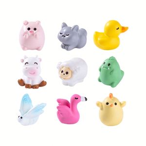 14 Stili di <span class=keywords><strong>Mini</strong></span> Figurine di Animali in Resina, Famiglia di Anatre Dipinte a Mano, Decorazioni Artistiche per Giardino delle Fate, Vasi di Fiori e Case delle Bambole in Miniatura - Product Image 5