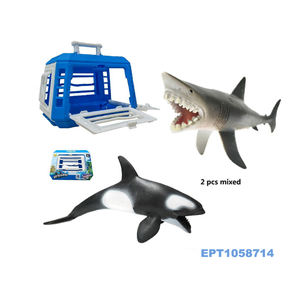 EPT promozione Dollartoys tartaruga granchi stella marina <span class=keywords><strong>Orca</strong></span> pesce nero balena corpo marino tigre squalo figura animale marino modello Set giocattolo - Product Image 2