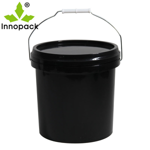 Barils ronds en plastique vides de <span class=keywords><strong>10</strong></span> L de couleur noire avec poignée en métal, seau en plastique de qualité alimentaire de <span class=keywords><strong>10</strong></span> <span class=keywords><strong>litres</strong></span> pour l'industrie - Product Image 5