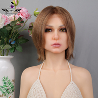 Buena calidad naturaleza virgen ruso eslavo pelo rubio ceniza Color Glueless Mono Top humano pelucas de pelo corto