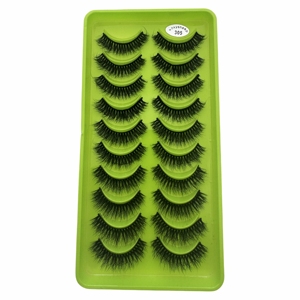 Faux cils en gros, bandes de cils 3D naturels courts, cils postiches effilés, 10 paires, faux cils en vison, boîte de cils personnalisée - Product Image 4
