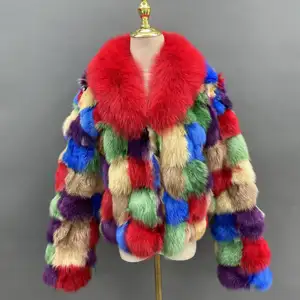 Latest models genuine fox fur coat women warm fur jacket new trendy in winter