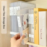 Caja de almacenamiento de papel A4 al por mayor para escuela, estudiante, oficina, carpeta de archivos, clasificación de escritorio, caja de almacenamiento