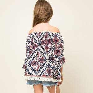 Blusa para Niñas con Diseño de Kurti, Estilo Moderno, Corte con Borlas, Hecha en China - Product Image 2