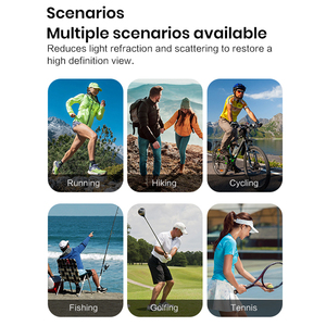 Lunettes de soleil de sport, verres polarisés miroir, lunettes de cyclisme et de course, protection UV400, anti-buée, coupe-vent, monture en PC, lunettes personnalisées avec logo - Product Image 5