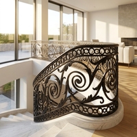 Rampe d'escalier décorative élégante en fer forgé pour l'intérieur