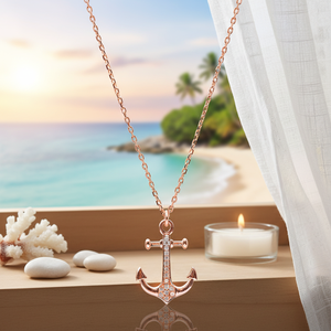 Colgante de ancla minimalista, Plata de Ley 925, turco, hecho a mano, joyería elegante y de moda - Product Image 3