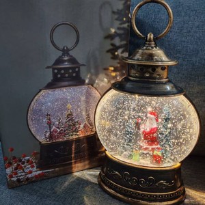 Yuglow Grande Ornamento Ovale a Forma di Pupazzo di Neve, Luce per Albero di Natale Alimentata via USB con Effetto Neve e Musica, Regalo di Natale - Product Image 2