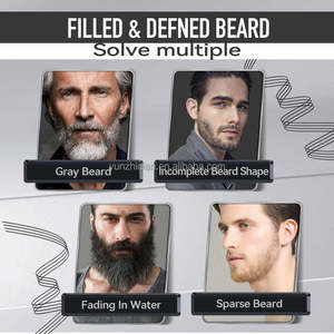 Kit professionnel de stylo colorant pour <span class=keywords><strong>barbe</strong></span>, poudre de remplissage pour <span class=keywords><strong>barbe</strong></span> avec pinceau, vente en gros, épaississeur de poils du visage pour hommes, crayon à sourcils - Product Image 6