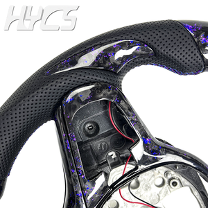 Volant personnalisé en cuir avec LED en fibre de carbone pour l'intérieur de la voiture, compatible avec BMW Série 3 4 5 6 <span class=keywords><strong>7</strong></span> 8 G01 G02 G05 G20 G30 G80 G87 M3 M4 - Product Image 4