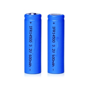 도매 AA 크기 3.2V IFR14500 리튬 철 인산염 배터리 600mAh 플랫 헤드 LifePO4 배터리